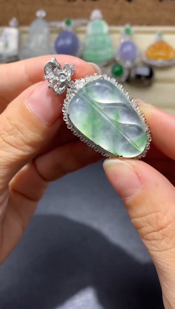 【闪购商品】翡翠颈饰18K金镶嵌584-中国好珍宝