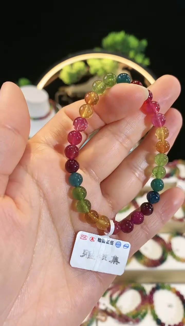 【闪购商品】碧玺手链未镶嵌 G2615065素圈颜色微差