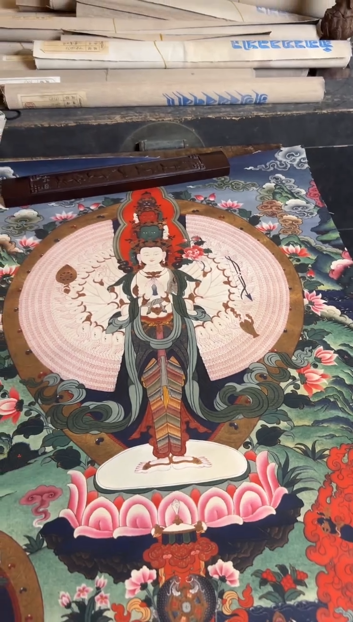 卷轴画手绘唐卡160