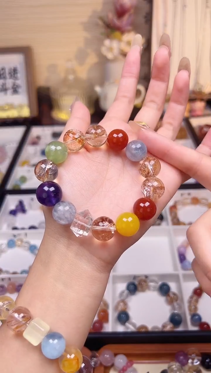 未镶嵌手串水晶青花瓷