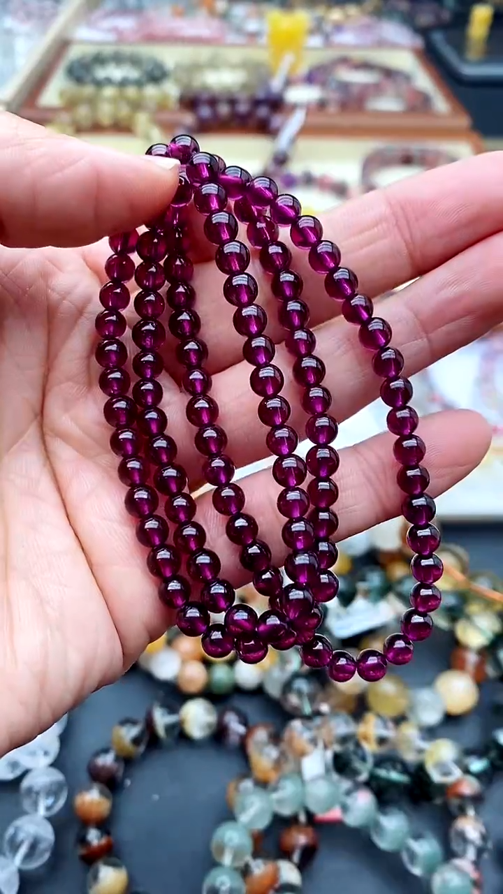 【闪购商品】石榴石（紫牙乌）手链未镶嵌紫牙乌石榴石