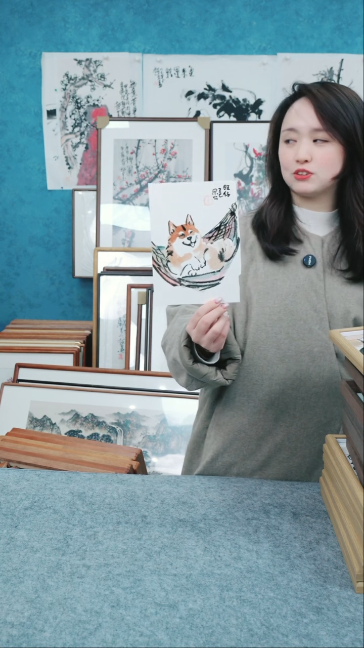 【闪购商品】国画8寸本土老师木质摆台