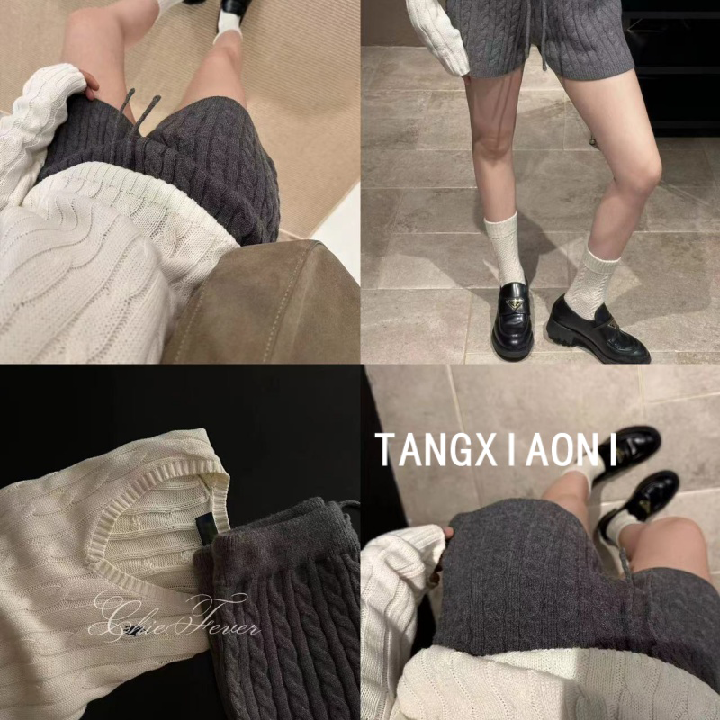 3店 韩系小麻花抽绳短裤