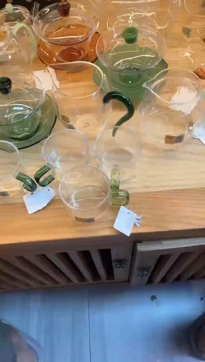 晶彩/怡然茶海/墨绿色+荷叶盖碗/墨绿+ 清禾杯墨绿/  4个