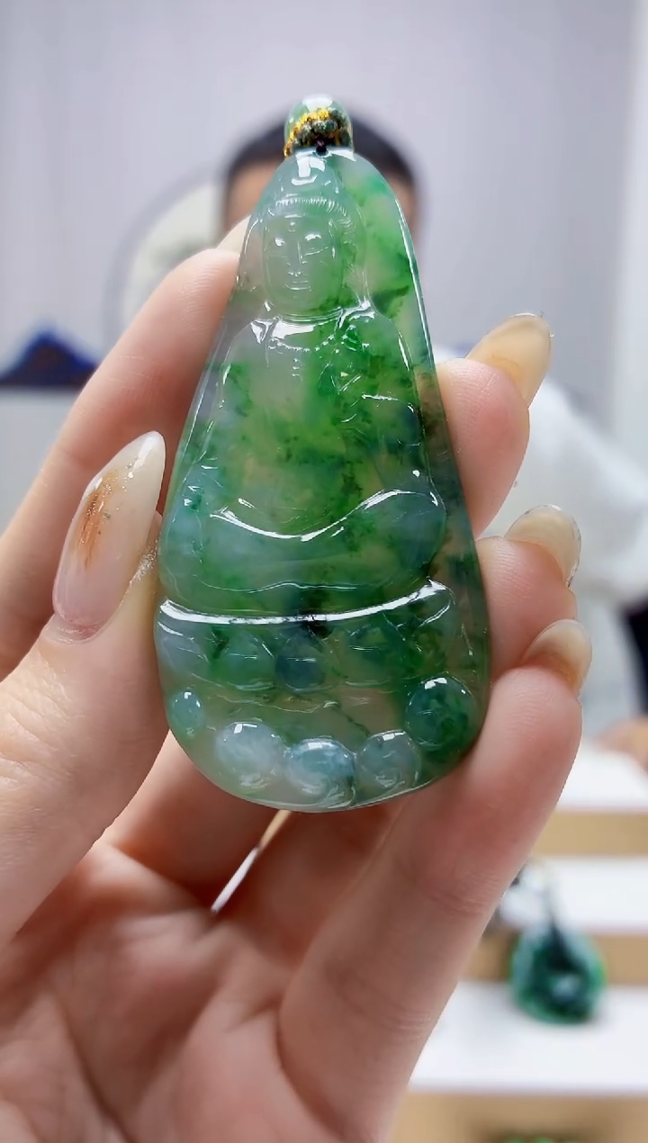 未镶嵌定制翡翠4898jw-毛货挂件187