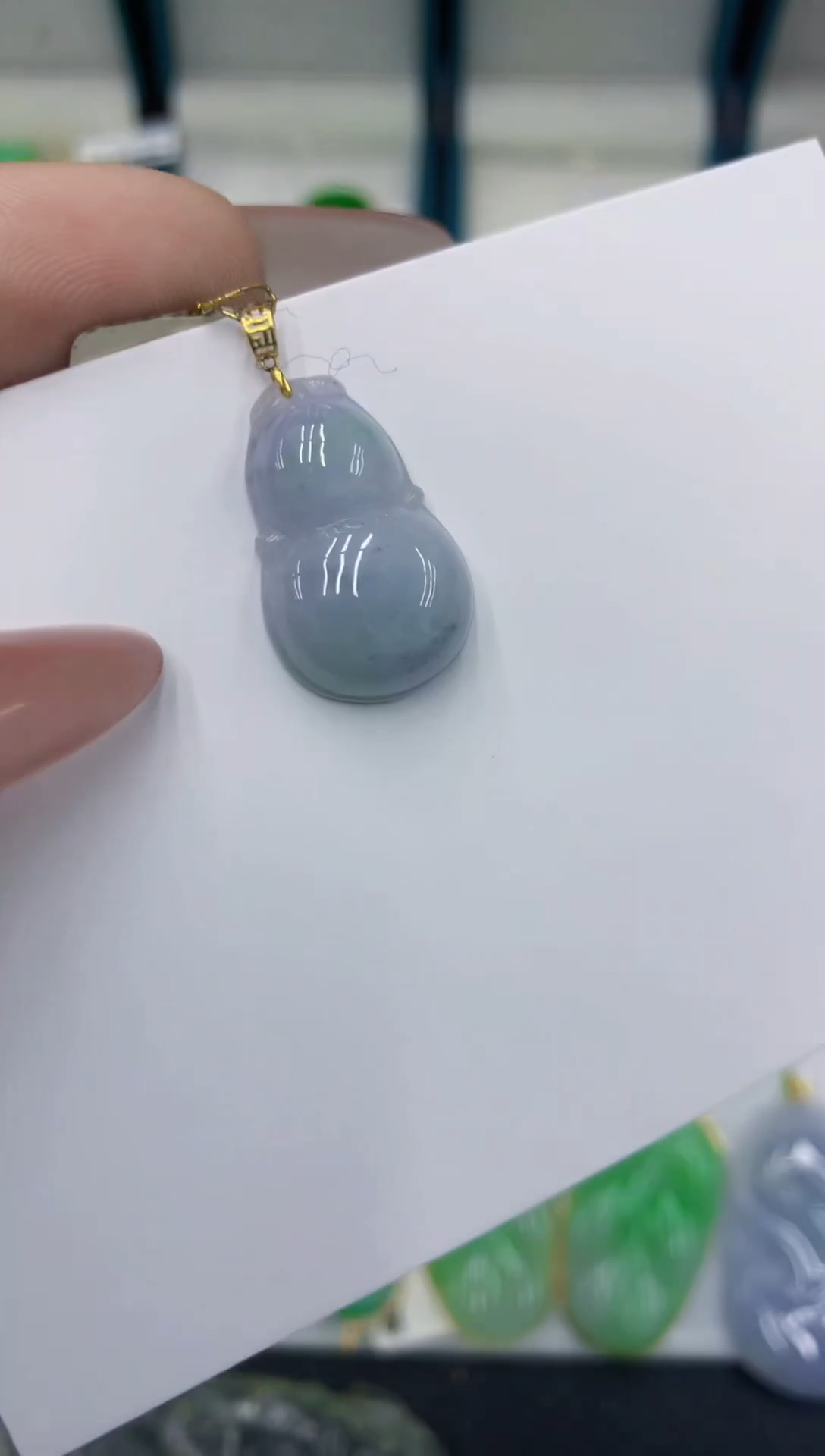 颈饰18K金镶嵌翡翠111111