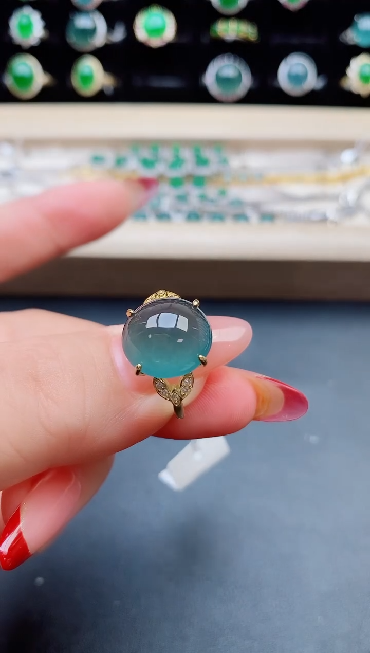 【闪购商品】翡翠戒指银S925镶嵌32312