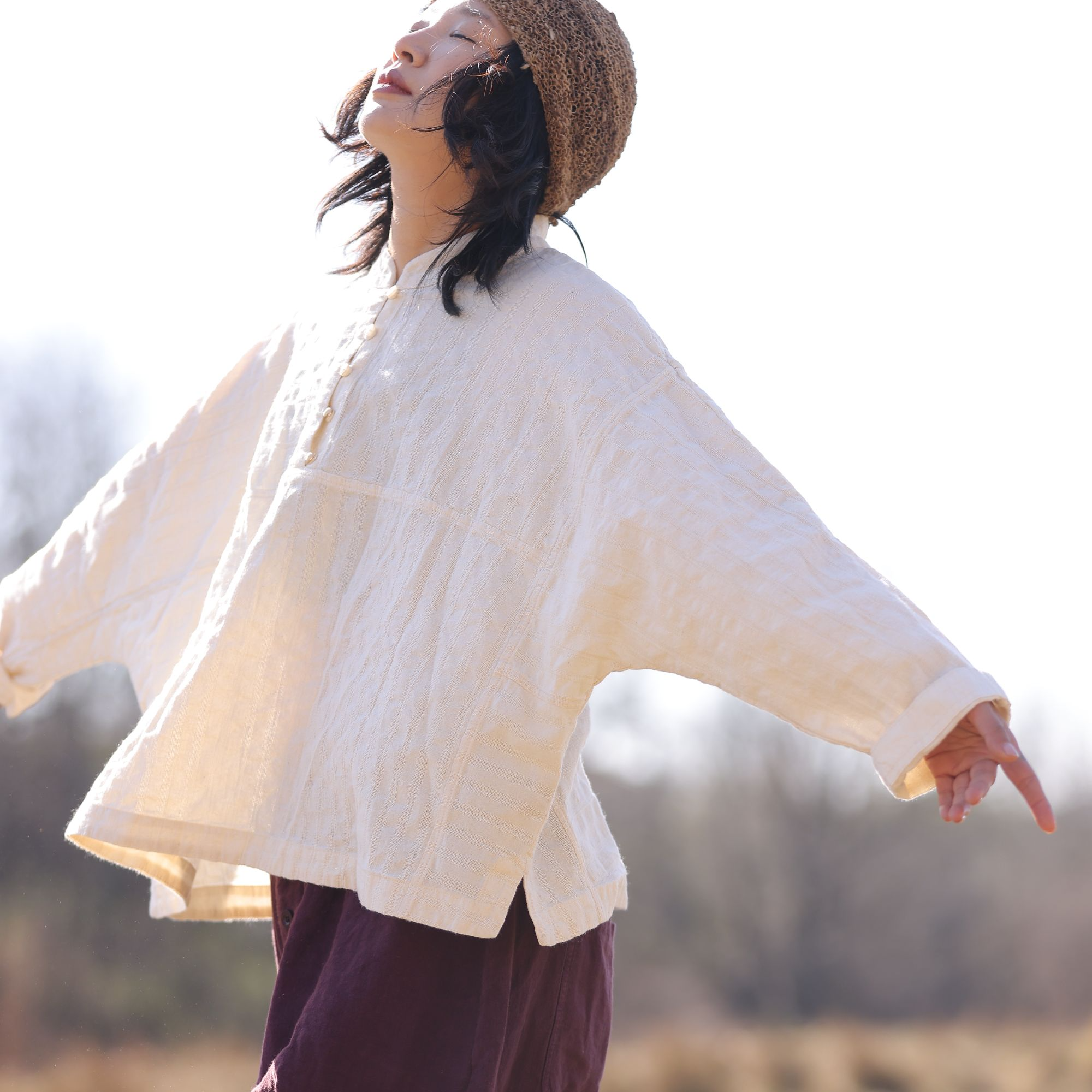 西子分享 3475 古蘭木 复古 中式 春夏 【上衣】