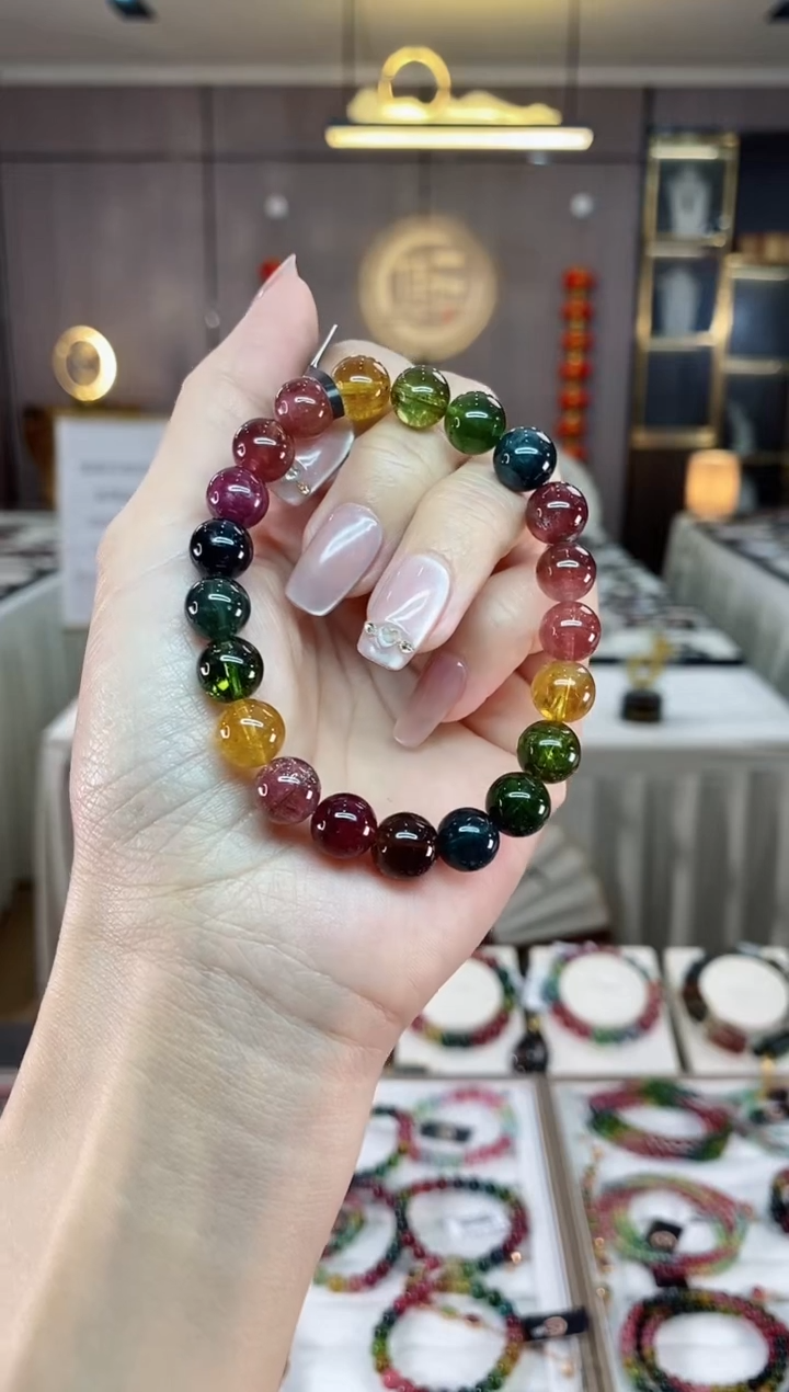 【闪购商品】碧玺单圈手串9mm+未镶嵌（多样性发一条）hon