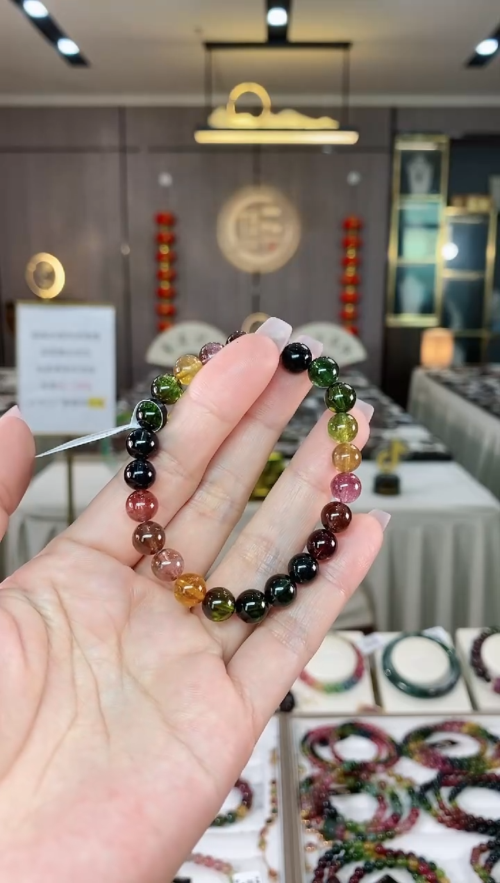 【闪购商品】碧玺收藏级单圈手串7mm+未镶嵌（多样性发一条）hon