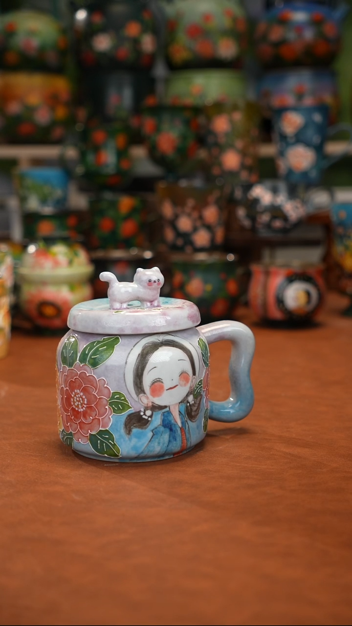 陶瓷油画釉下彩手绘