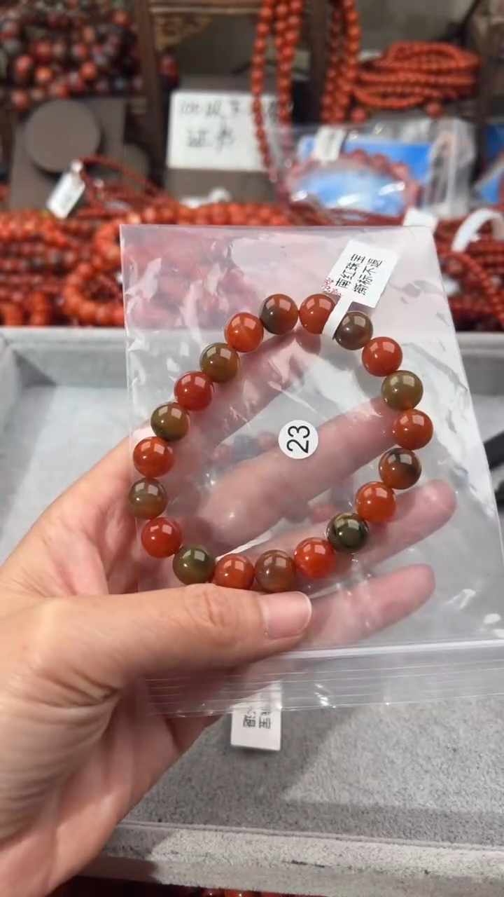 南红玛瑙手串未镶嵌10+