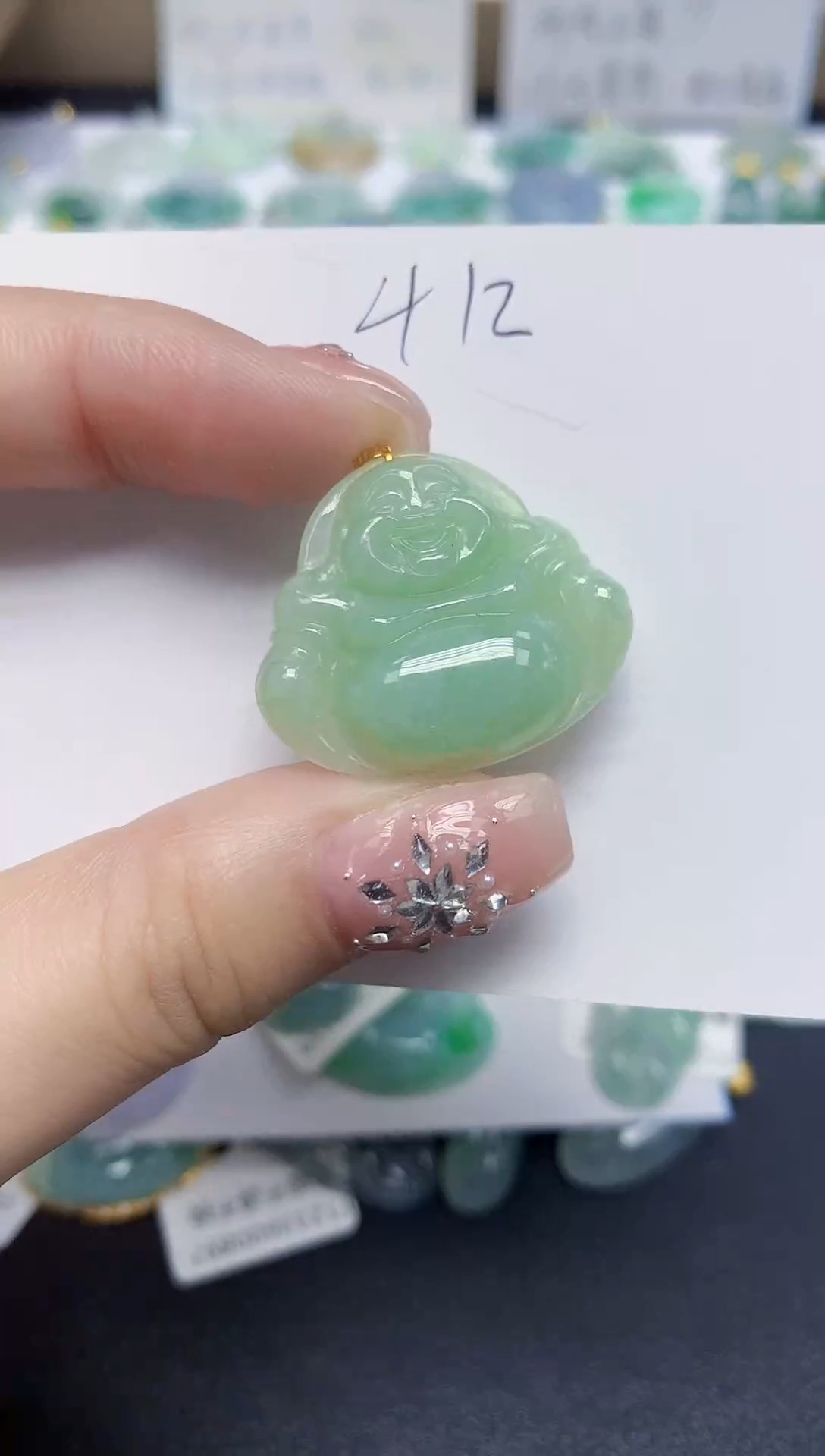 颈饰18K金镶嵌翡翠天然缅甸翡翠A货翡翠百元以上9元证书费自理