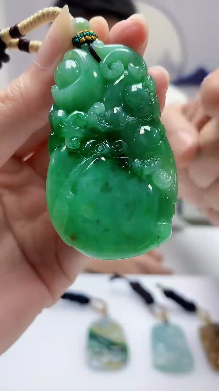 【闪购商品】定制翡翠未镶嵌5028zm-毛货挂件235貔貅