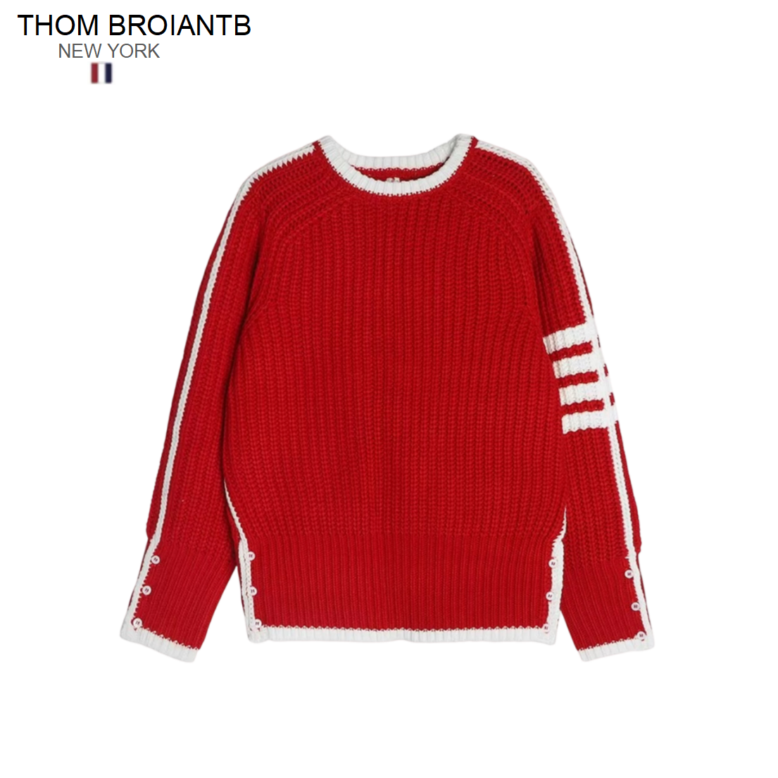 THOM BROIANTB【官方正品】TB羊毛四条杠圣诞长袖套头休闲男女毛衣