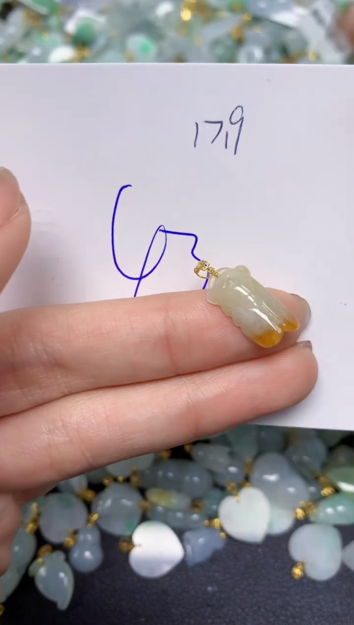 【闪购商品】翡翠颈饰18K金镶嵌 天然翡翠A货