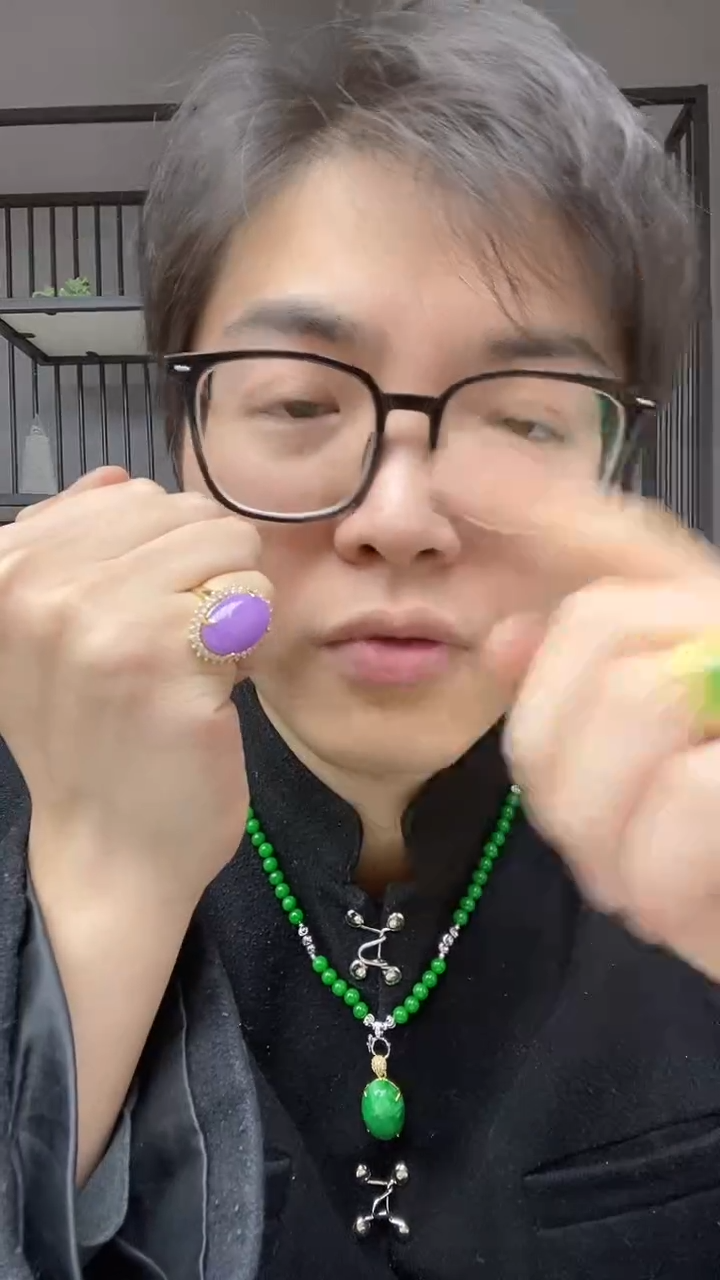 【闪购商品】翡翠颈饰合金鸽子蛋戒指