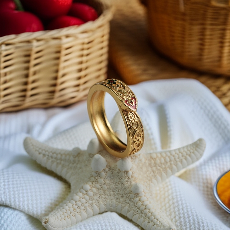 黄铜戒指 巳巳如意戒指开口