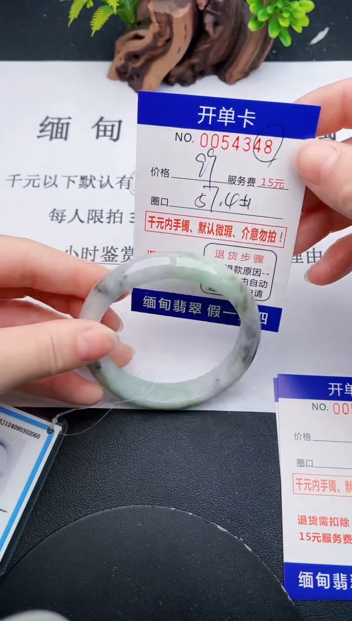 【闪购商品】翡翠手镯未镶嵌48天然翡翠A货