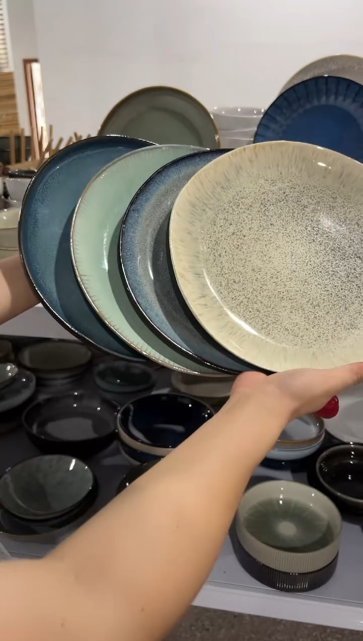 陶瓷外贸尾货瑕疵满20包邮X4大盘