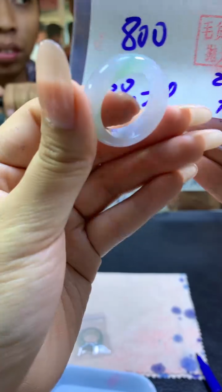 【闪购商品】定制翡翠未镶嵌戒圈#800元-毛货需精细抛光