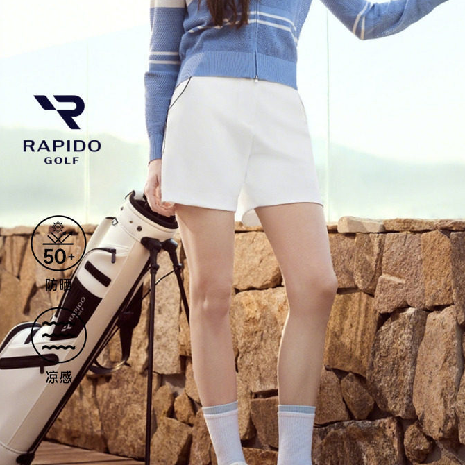 【防晒】RAPIDO睿必度26春夏女高尔夫撞色凉感短裤雳霹道VP6525C53