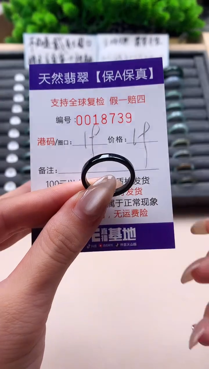未镶嵌戒指翡翠天然  18739