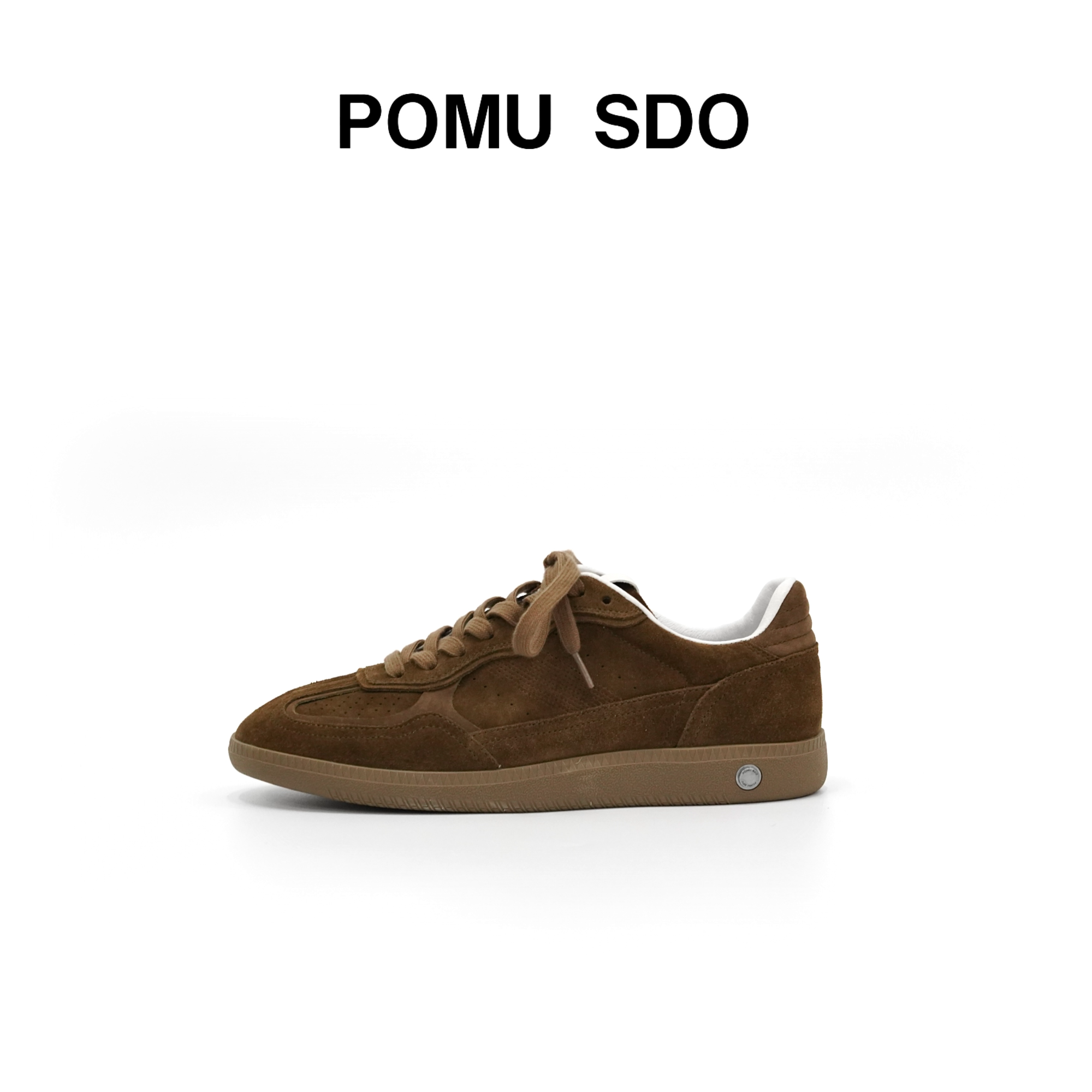 POMU SDO 25年新款男士百搭真皮简约复古德训鞋休闲运动鞋板鞋