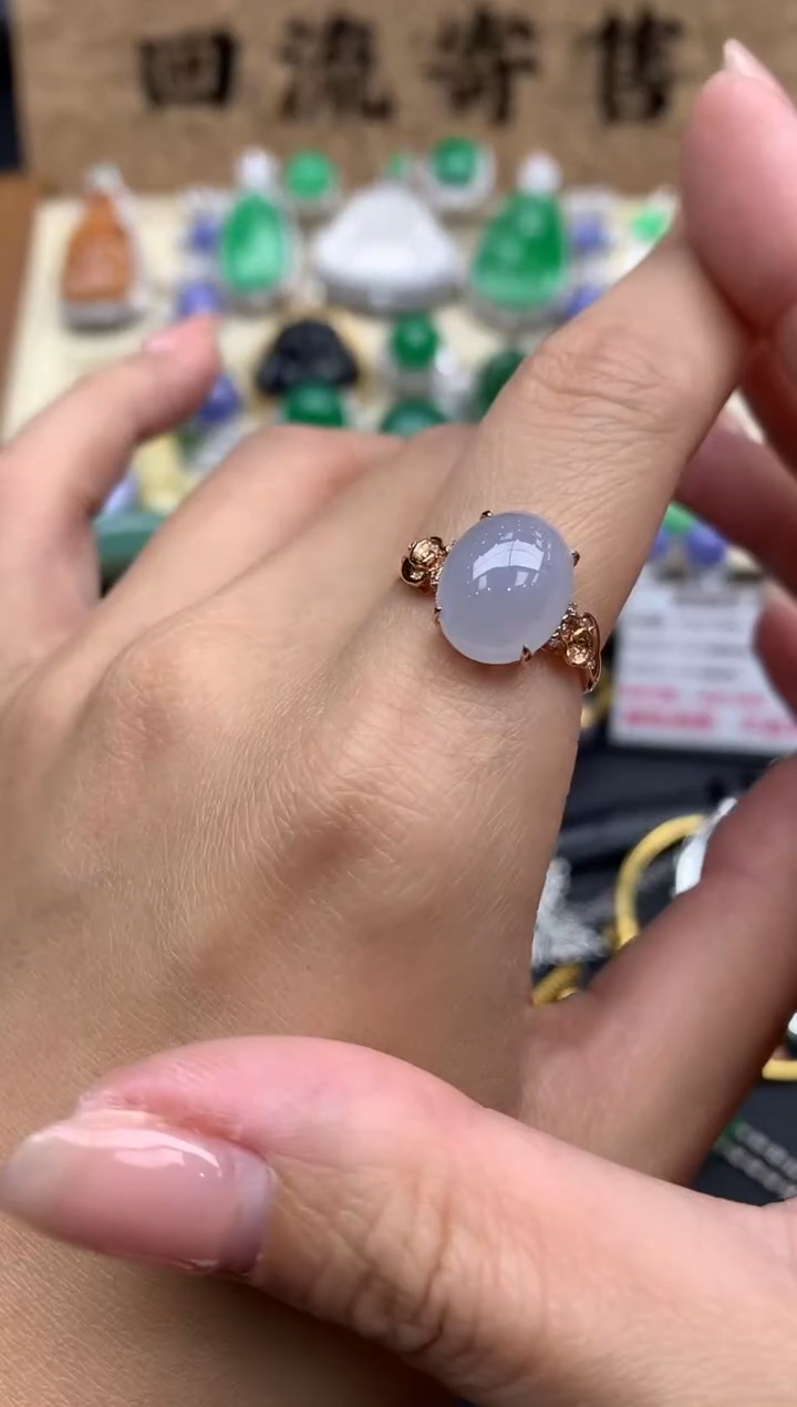 【闪购商品】翡翠戒指18K金镶嵌410-中国好珍宝