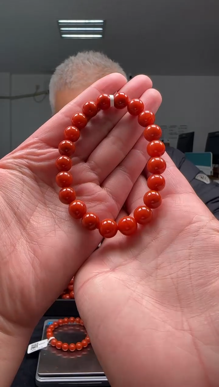 【闪购商品】南红玛瑙9mm瓦西手串圆珠未镶嵌17mm瓦西手串圆珠