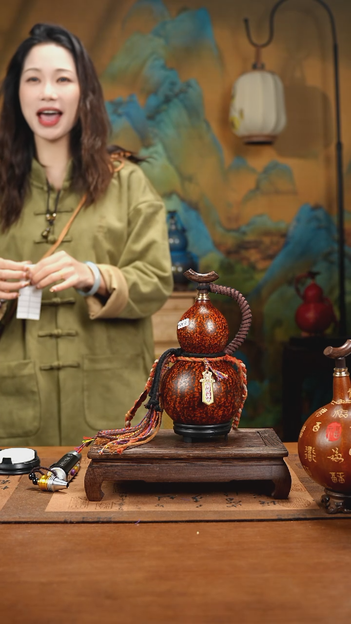 YV112精品藏绳款天然酒葫芦（一物一拍）