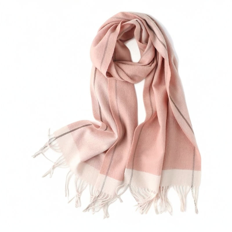 内蒙羊绒围巾圣诞限定红