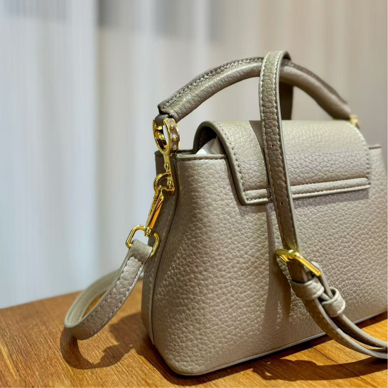 HIRMRIS手工真皮包21-550957-大象灰 外V露小号