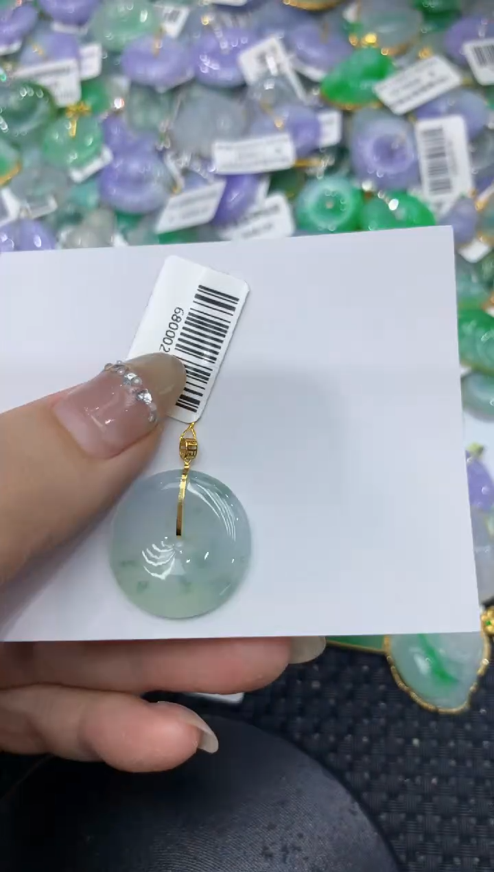【闪购商品】翡翠颈饰18K金镶嵌2222222222