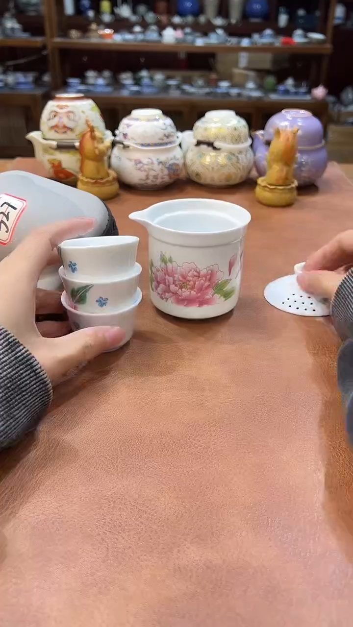 真的很便宜会开片的旅行茶具