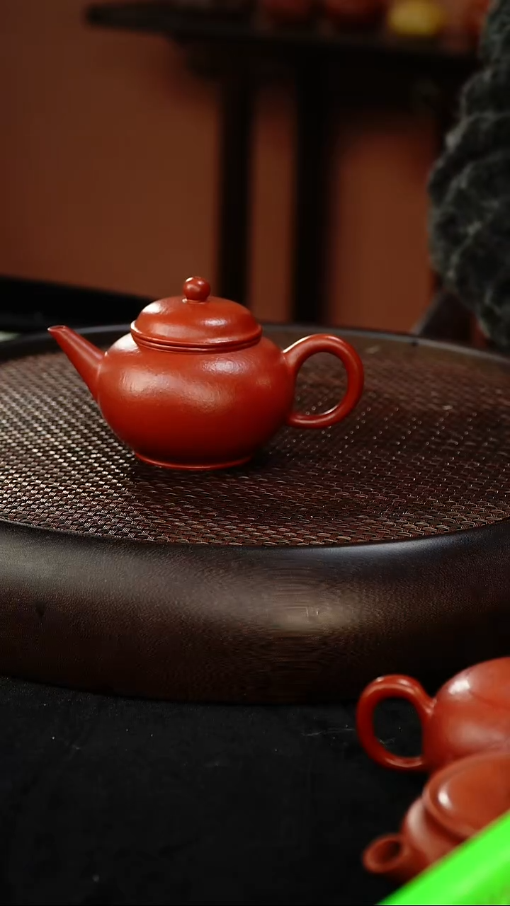 茶壶紫砂水平 朱泥