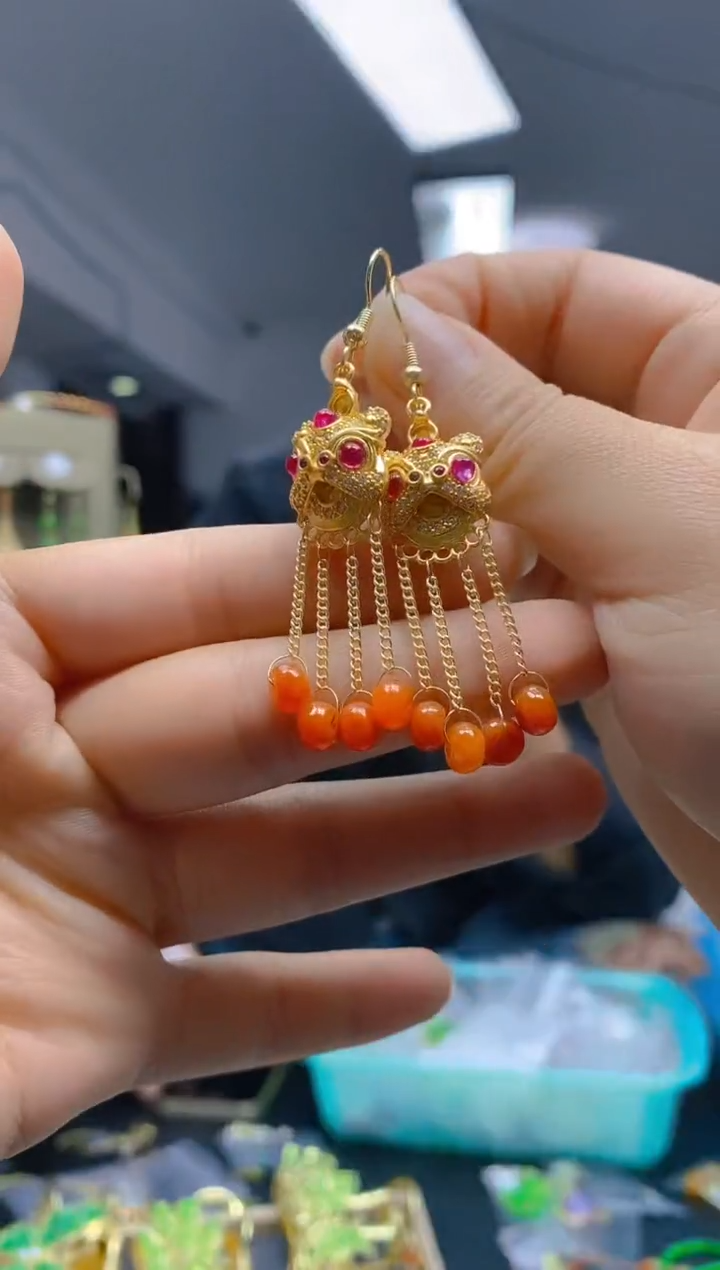 【闪购商品】翡翠耳饰合金0152翡翠耳钩