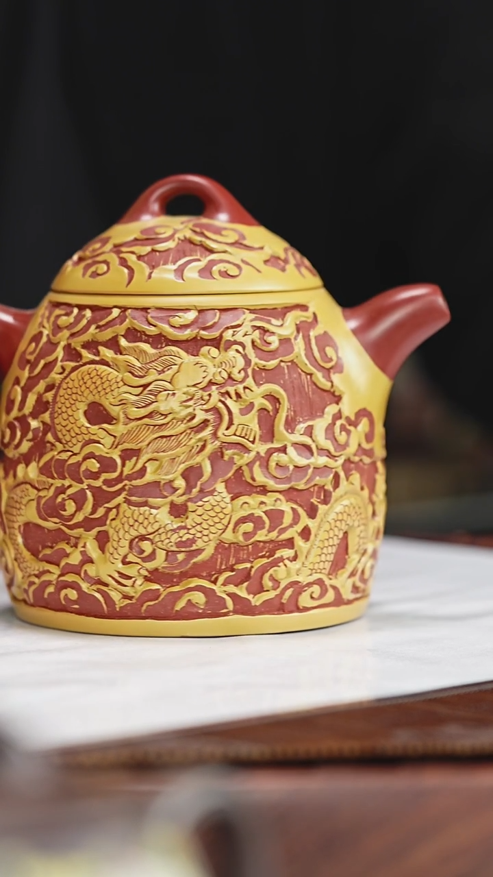 宜兴原矿高端紫砂 景舟红泥 330cc