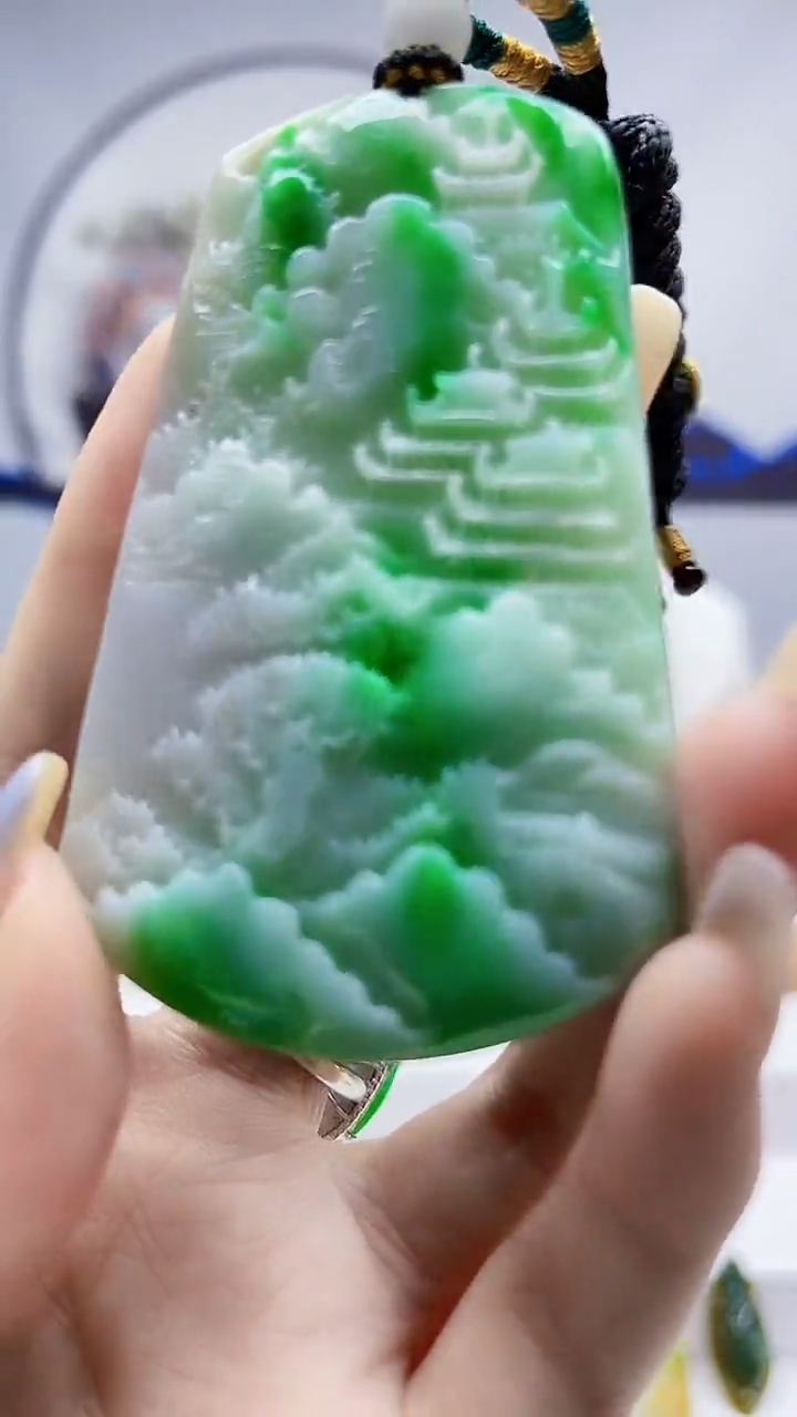 未镶嵌定制翡翠毛货-挂件17