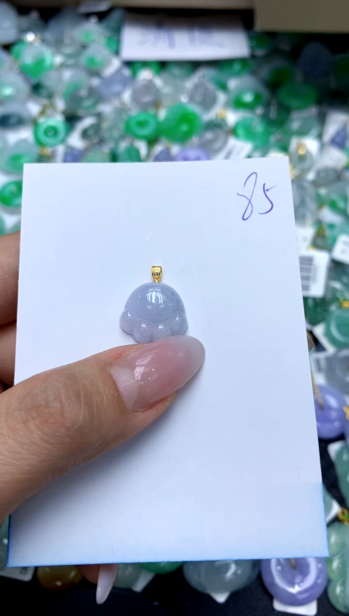 翡翠18K金镶嵌颈饰111111111111111