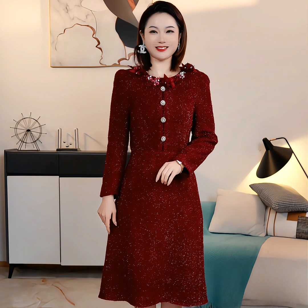 【撤柜清仓】K气质高端大码显瘦连衣裙 K5