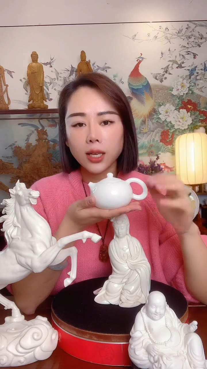 摆件德化白瓷 西施壶