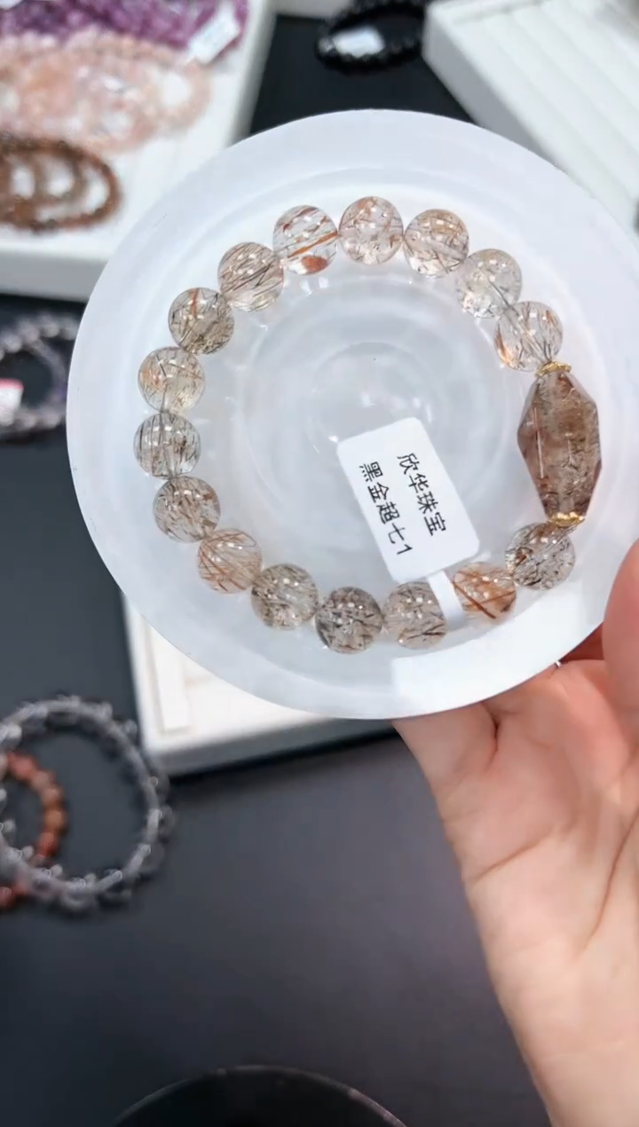 【闪购商品】水晶手串未镶嵌73g多样性发其一/1条默认微瑕