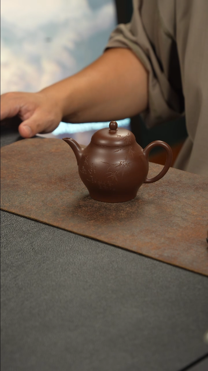 茶壶紫砂秋水 紫泥