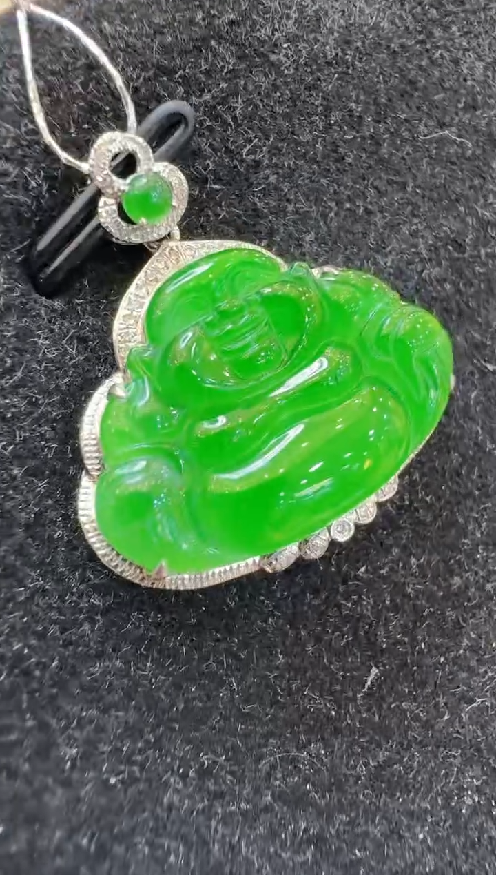 翡翠18K金镶嵌吊坠(不含链)多样性团购发一件