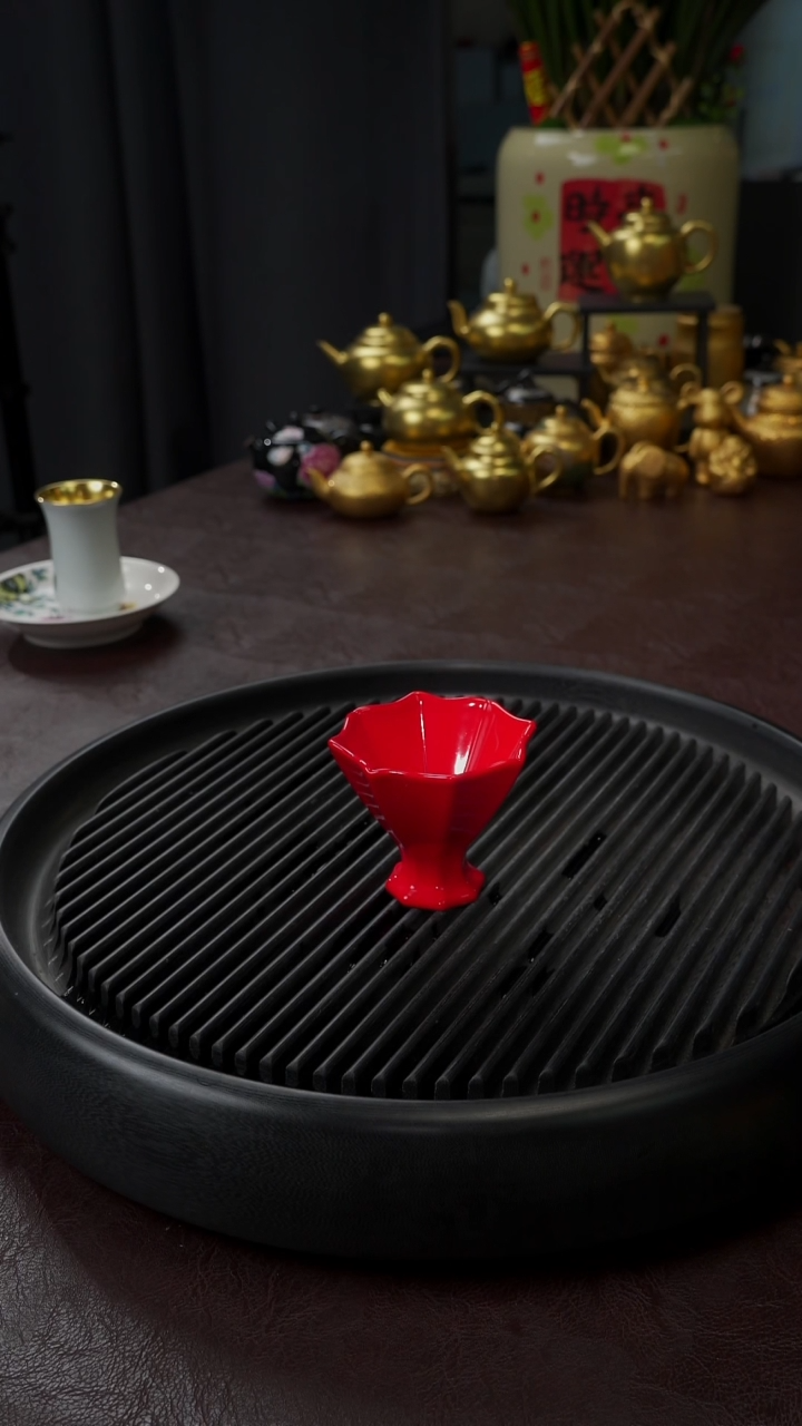 【闪购商品】杯【宜景窑中国红】摘星