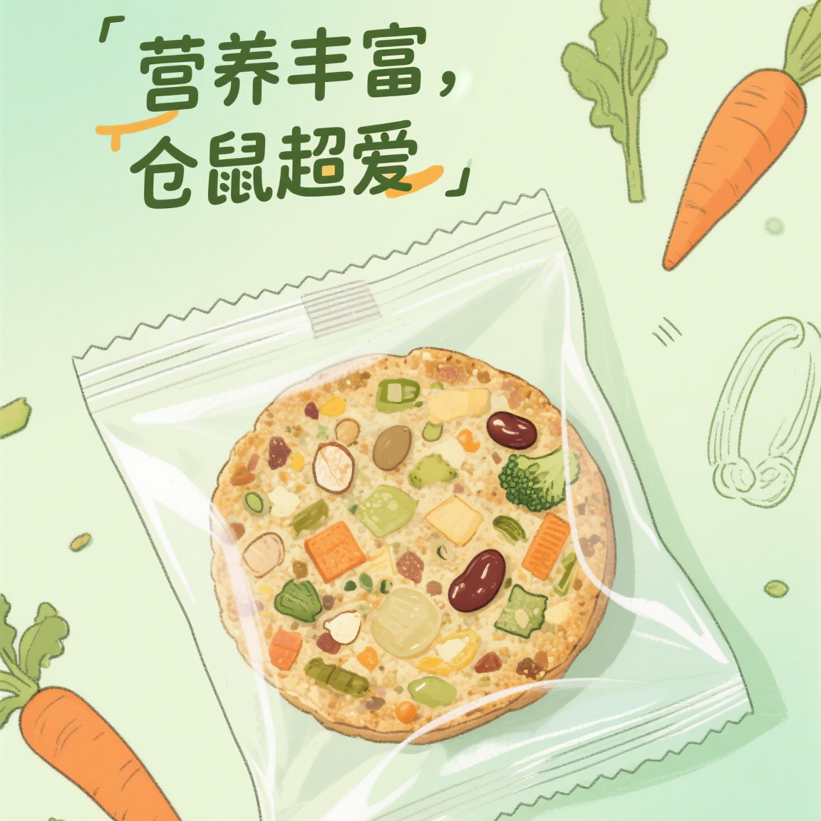 金丝熊辅食饼手工金丝熊磨牙辅食高蛋白营养丰富增肥磨牙泡水辅食