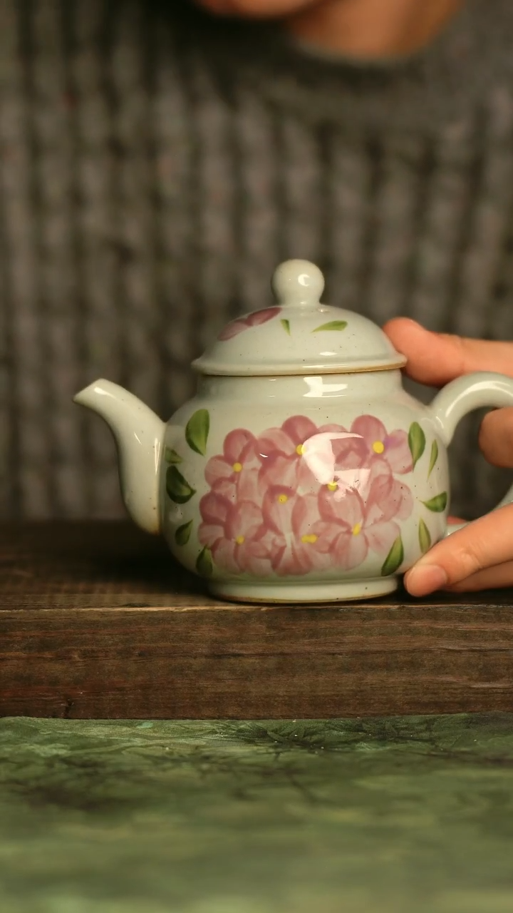 釉下彩手工手绘瓷器青诗集手工手绘瓷器