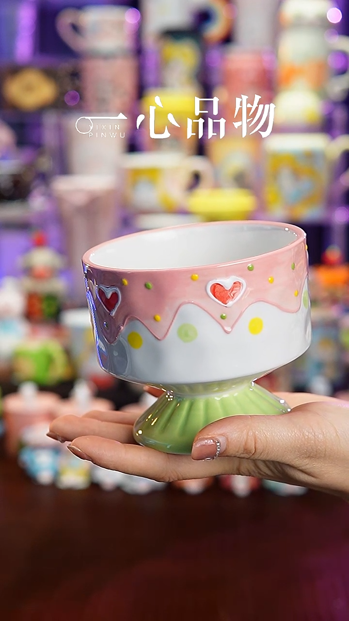 杯子瓷A103景德镇手工手绘杯子摆件