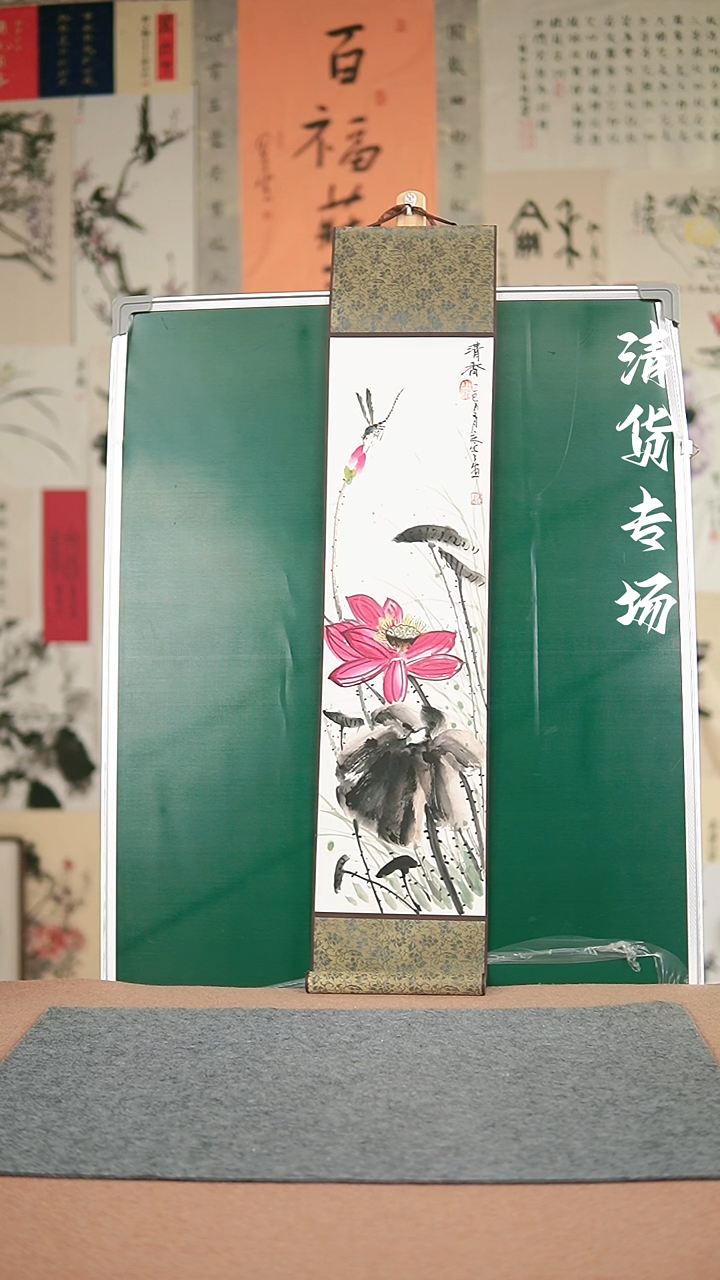 国画手绘-20*95卷轴-花鸟